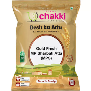 Gold Fresh MP Sharbati Atta| Whole Wheat Flour (MPS)